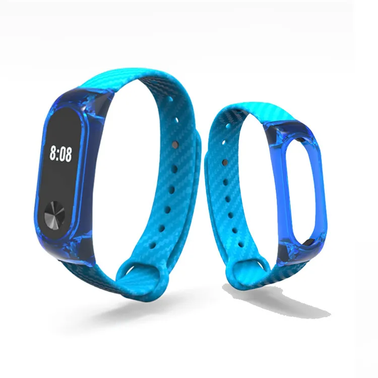 Blue Yuedaer mi band 2 Силиконовый ремешок для Xiaomi mi Band 2 Браслет ремешок для фитнеса трекер спортивный ремешок Замена для xio mi band 2 - Цвет: Blue
