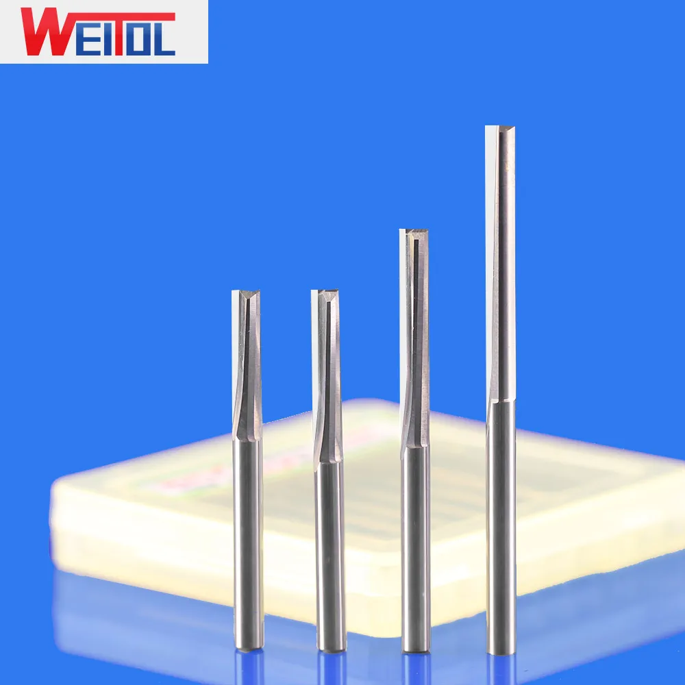 WeiTol 1/8 дюйма хвостовик две флейты фрезы режущие инструменты для дерева