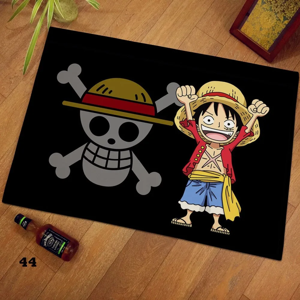 Забавный мультяшный люффи напольный коврик кружка манга плюшевый для комнаты
