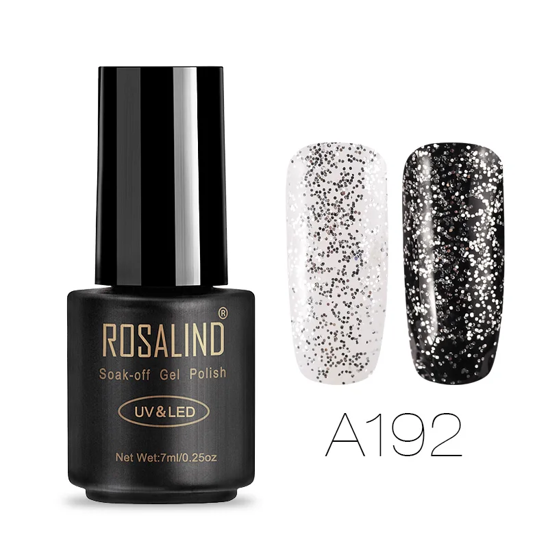 ROSALIND Гель-лак 7 мл для дизайна ногтей Vernis полуперманентный Гель-лак Soak off top coat UV для дизайна маникюрный Гель-лак для ногтей - Цвет: Black Bottle RAA192