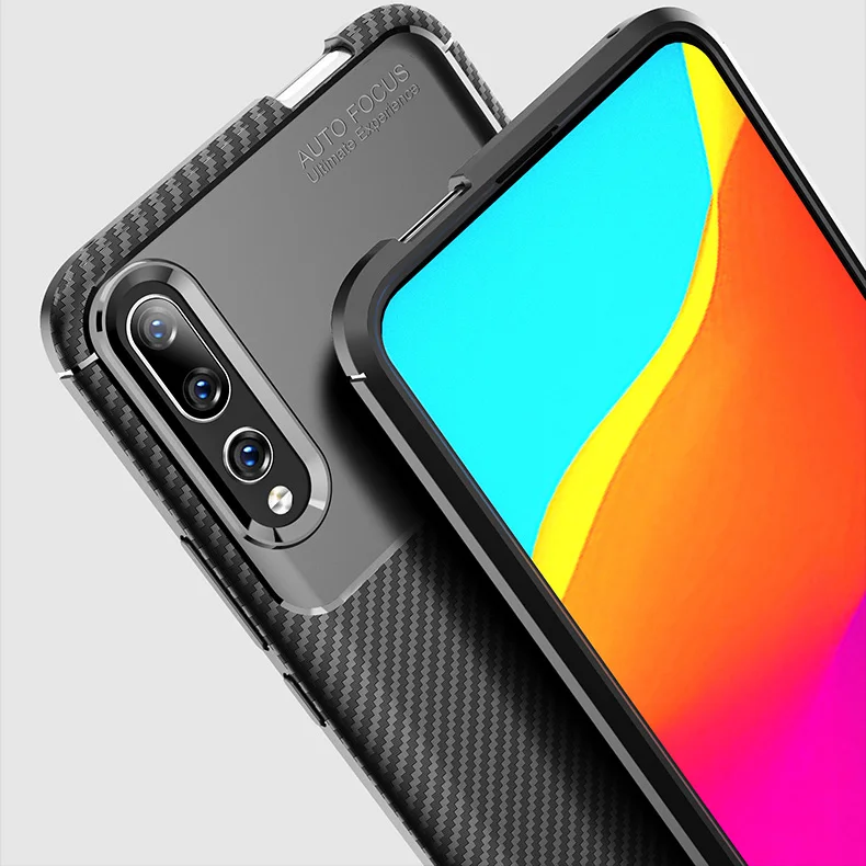 Чехол для телефона huawei Y9 Prime Чехол чехол Роскошный из углеродного волокна противоударный Мягкий ТПУ силиконовый чехол s для huawei P Smart Z чехол