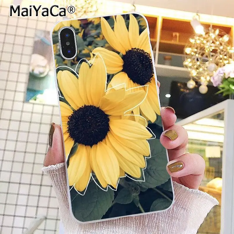 MaiYaCa желтый подсолнух цветы искусство телефонный чехол для iphone 11 Pro 11Pro MAX 8 7 6 6S Plus X