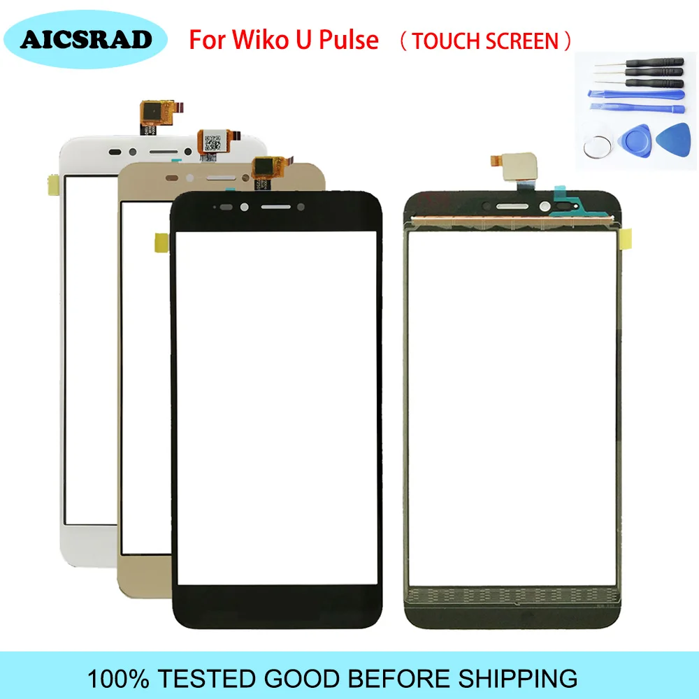 Черный/белый/золотой 5 дюймов переднее внешнее стекло для Wiko U Pulse сенсорный экран