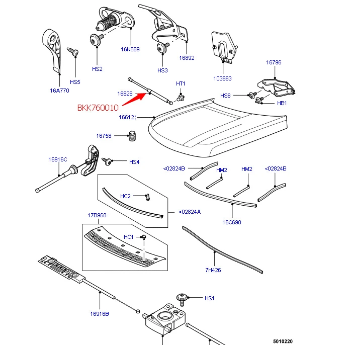 BKK760010 новая Автомобильная газовая пружина для Range Rover 2002 2009 2010 2012 Автомобильный
