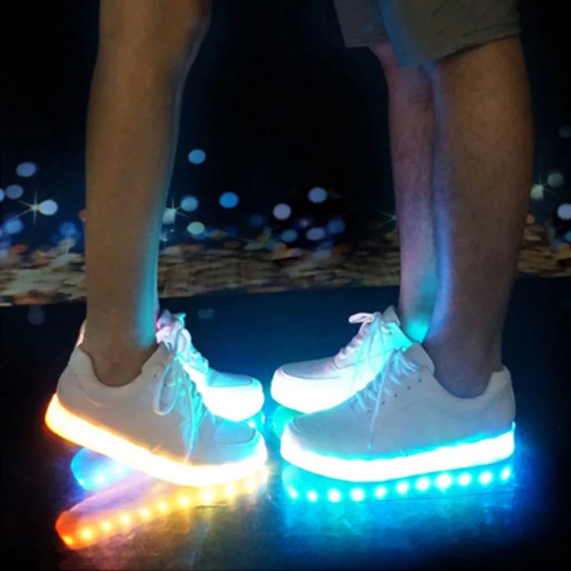 Children's casual shoes LED children's lighting Casual sports Luminous shoe basket type |
