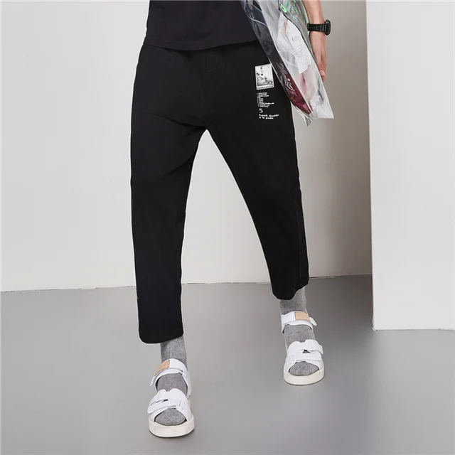 Mark Fairwhale summer young men casual fashion zipper cozy breathable simple loose style long wide leg pants 718223022038 | Мужская