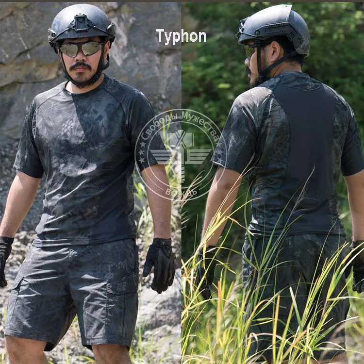 Сетчатая футболка с лягушкой Kryptek круглым вырезом и короткими рукавами в стиле