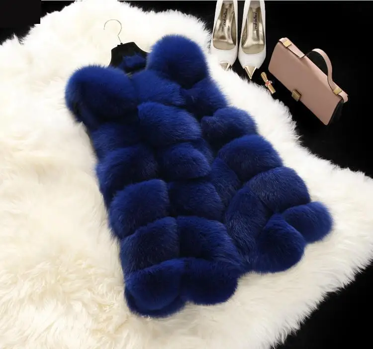 

2020 New Arrival Faux Fur Vest Women Long Vest Stitching Colete Feminino De Inverno 8 Colors Available Free Shipping