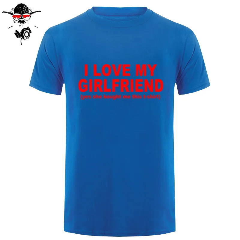 Новая модная футболка с принтом I Love My Girlfriend, забавная Мужская Подарочная Футболка с принтом бойфренда, хлопковые футболки с коротким рукавом - Цвет: 21