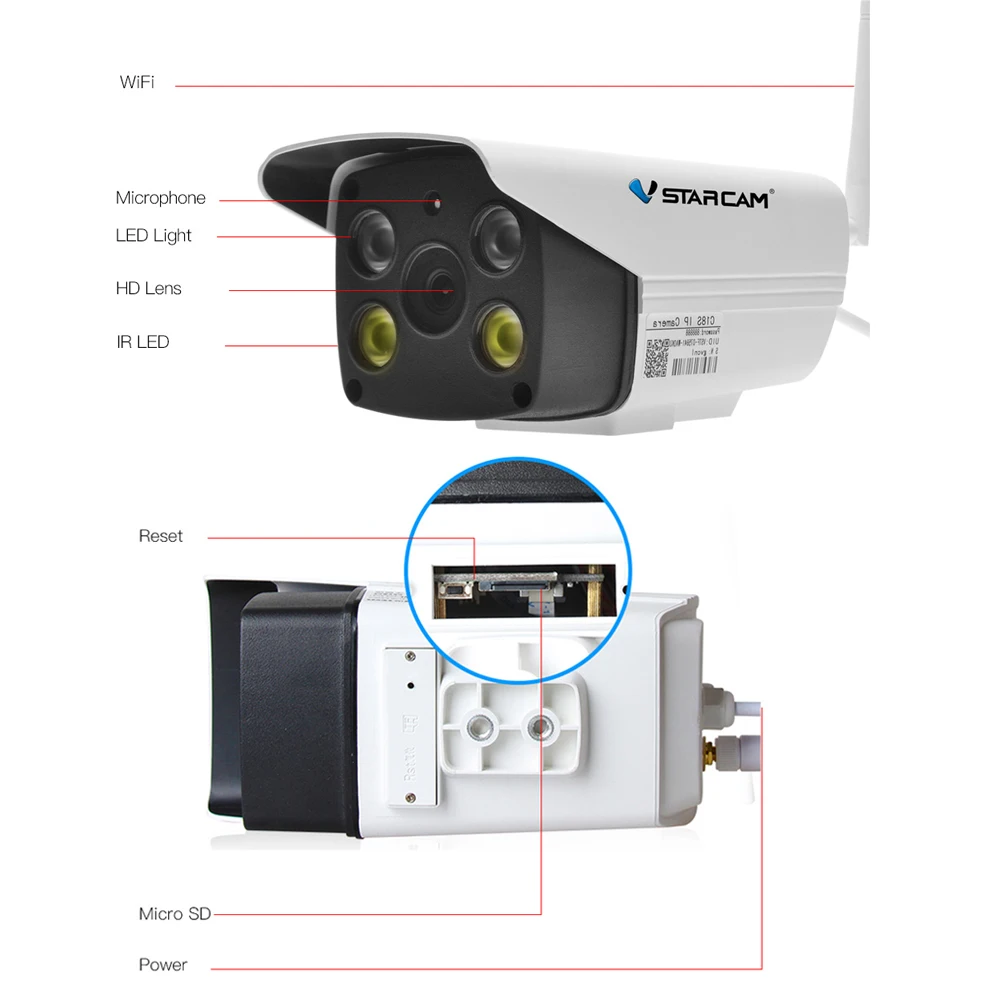 Vstarcam Новая Wi Fi IP камера HD 2MP/3MP Водонепроницаемая наружная полноцветная ночного