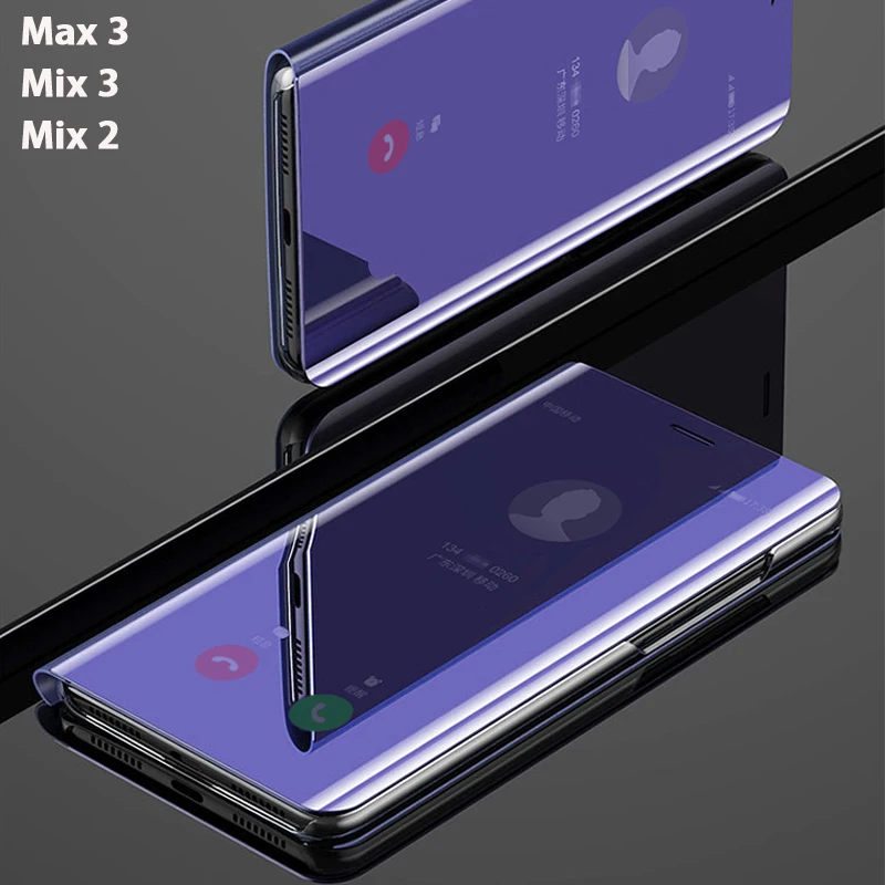 Откидной Чехол для телефона с умным зеркалом чехол Xiaomi Mi Mix 2 3 Max Max3 жесткий
