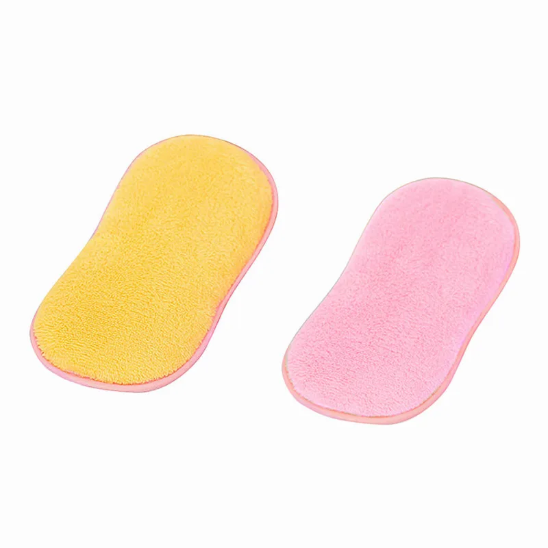 yellow x pink Кухонные салфетки из бамбукового волокна, двухсторонние антибактериальные салфетки для мытья посуды, полотенца, губки для мытья посуды - Цвет: yellow x pink