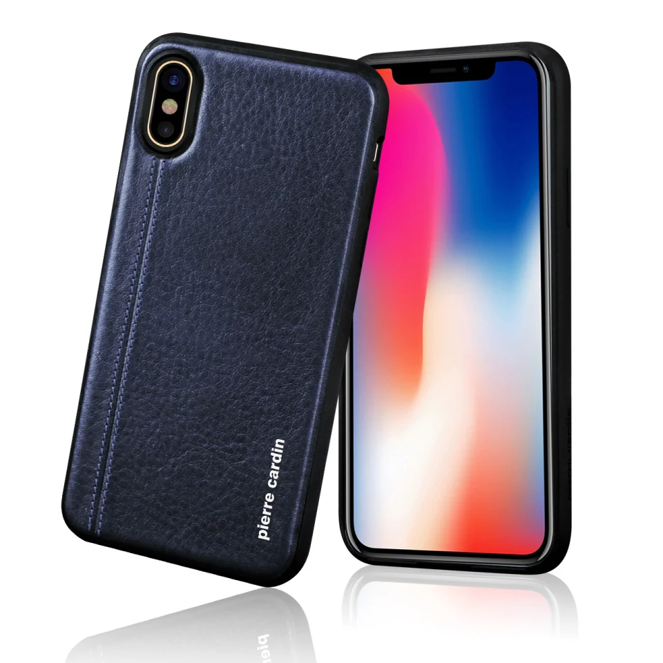 Для Apple iPhone X чехол,, Пьер Карден, натуральная кожа, ТПУ чехол, чехол для iPhone X, iPhone X, ультра тонкий задний Чехол для телефона s