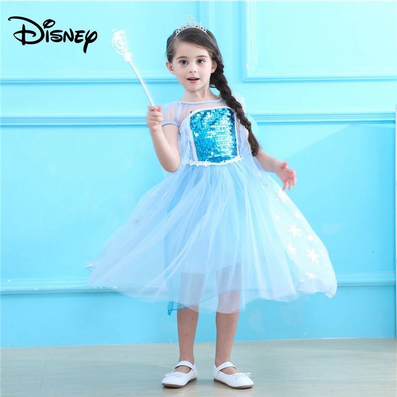 Модное платье принцессы Холодное ледяное сердце Disney Aisha Эльзы пышное газовое |