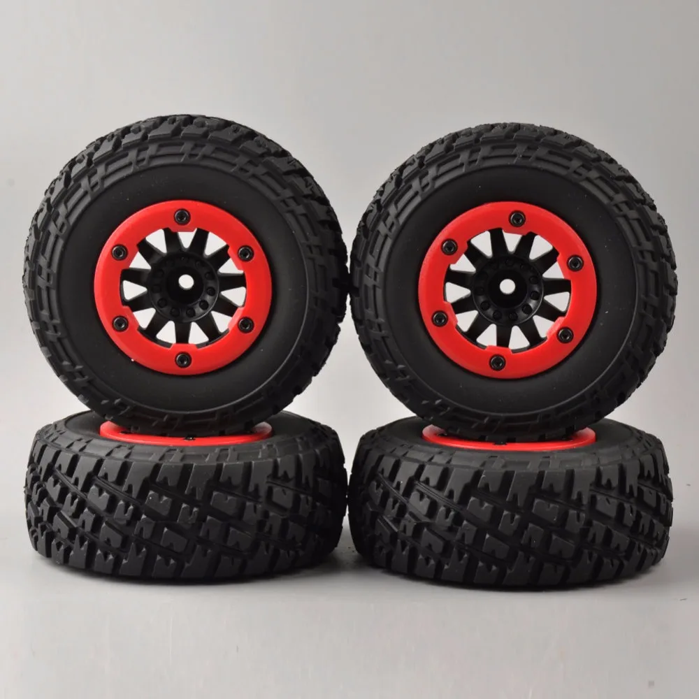 1:10 Scale 4 PCS/Set RC Short Course Truck Tires Set Tyre Wheel Rim For SlASH HPI Remote Control Car Model Toy Parts | Игрушки и хобби
