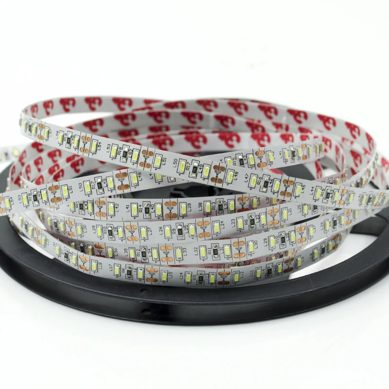 Светодио дный полоски 3014SMD 600 светодио s один Цвет DC 12 В 5 м/лот 1 гибкая