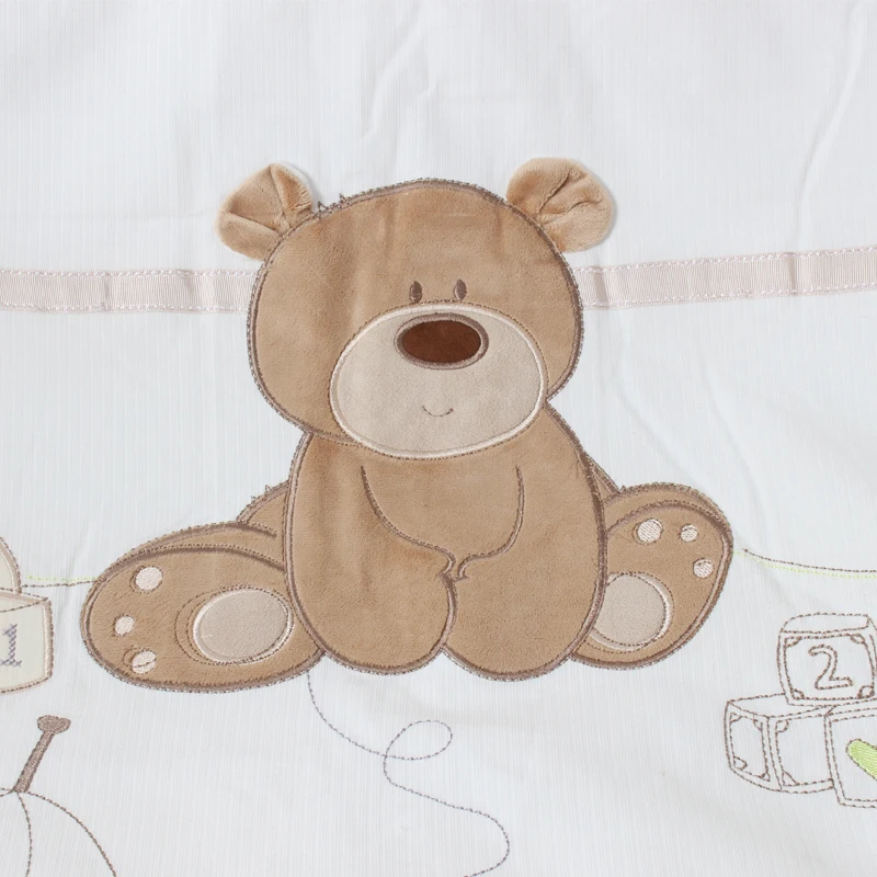 Акция! 7 шт вышитые детские постельные принадлежности набор постельных