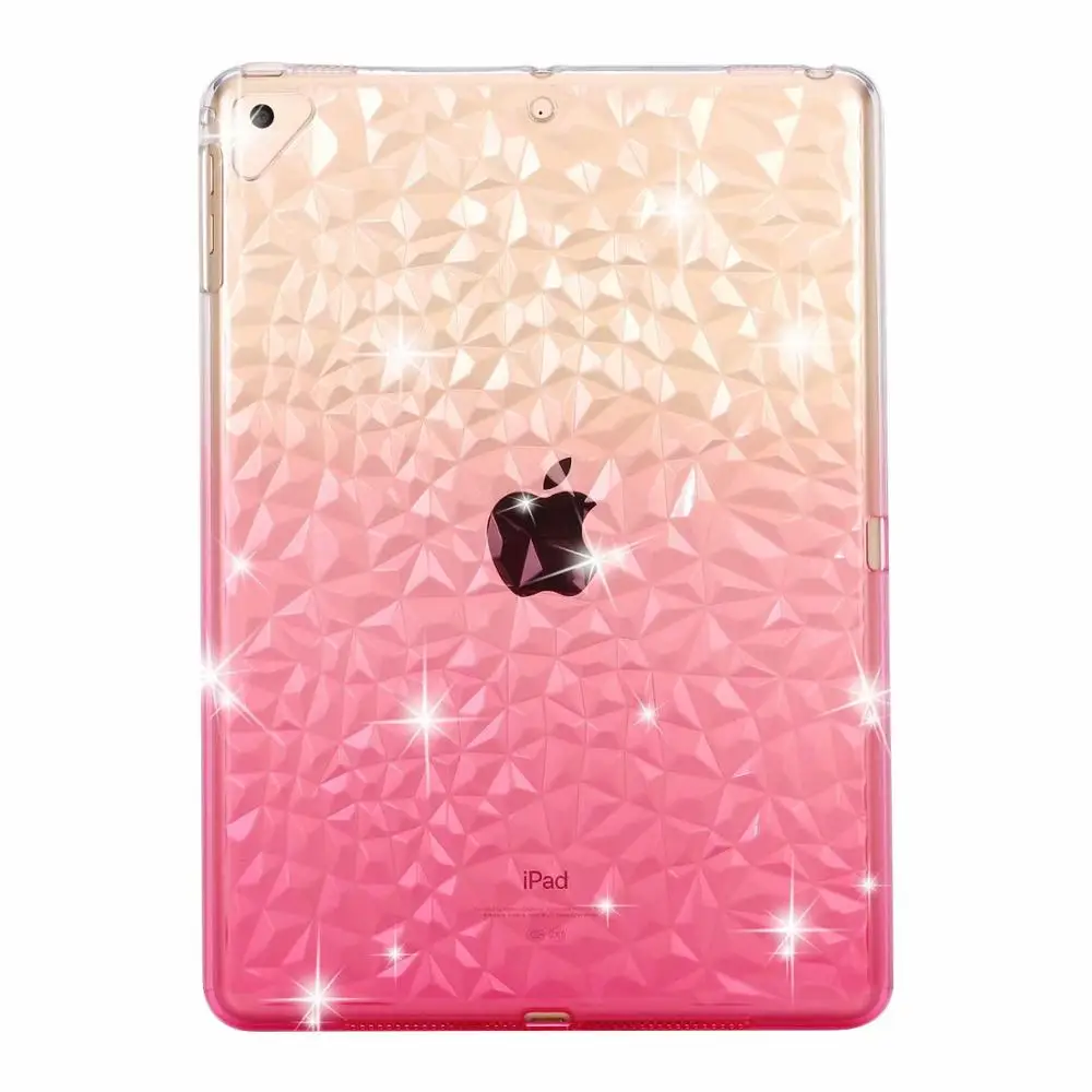 rose red 3D прозрачный мягкий Силиконовый ТПУ чехол для Apple IPad Mini 5 4 3 2 1 планшеты дети Безопасный задняя прозрачная крышка для IPad Mini 1 2 3 4 5 - Цвет: rose red