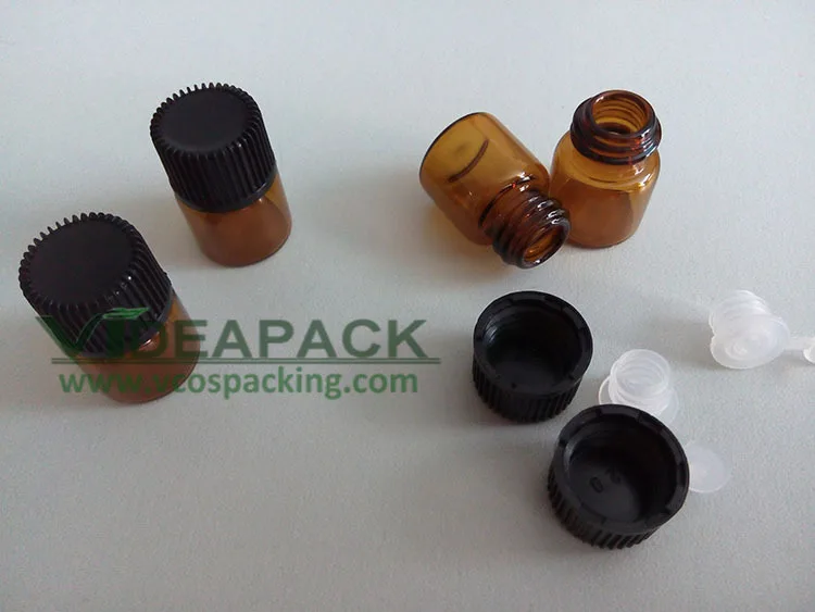 100pcs1MLmini Янтарная стеклянная бутылка 1CC Янтарный пробирка маленькая эфирного