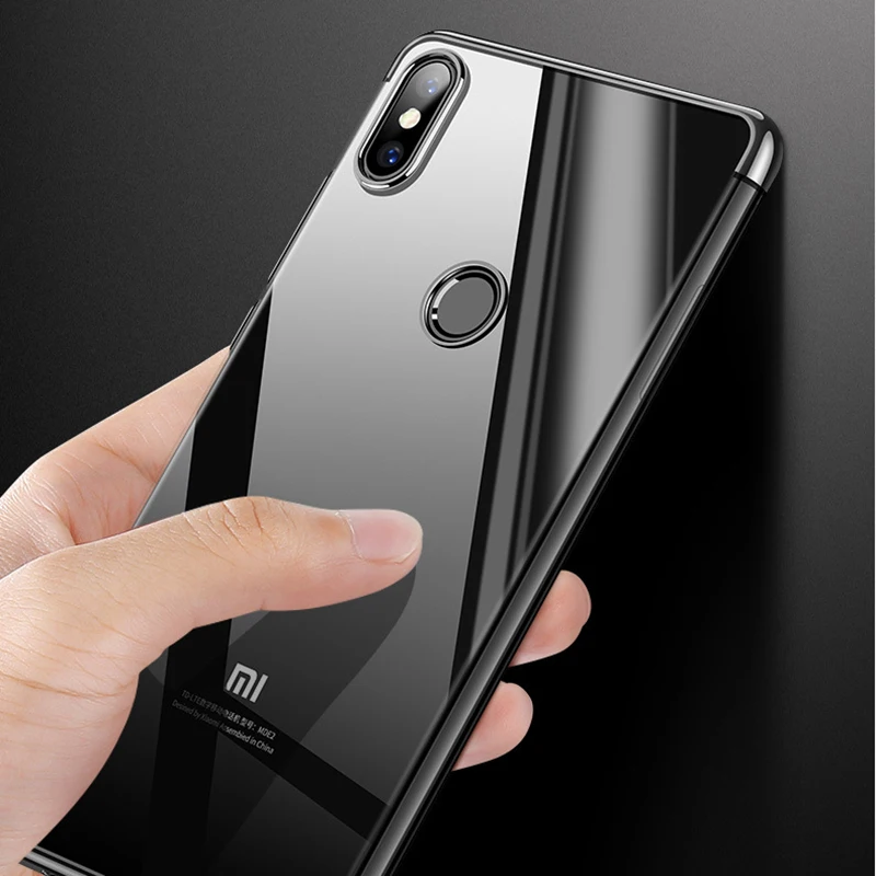 Plating Slim Case For Xiaomi Redmi Pocophone F1 A1 A2 MIX 2 2S S2 Note 3 4 4A 4X 5 Plus 5A 5X Pro Prime 8 8SE 9 9SE Black Cover | Мобильные