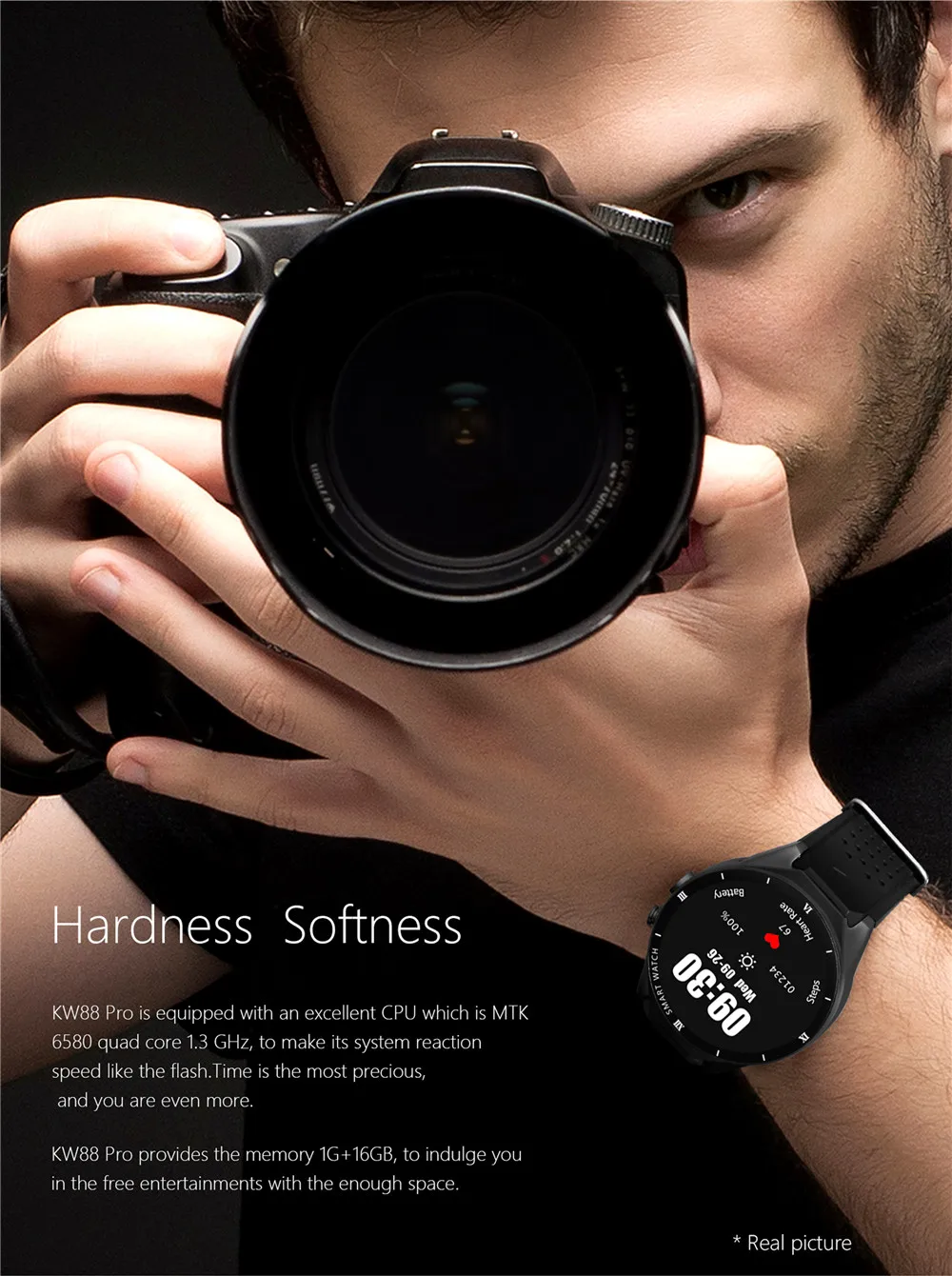 ASKMEER KW88 Pro умные часы Android 7,0 Smartwatch телефон MTK6580 1 ГБ 16 ГБ 3G Wifi gps Bluetooth умные часы 2.0MP Wirstbands