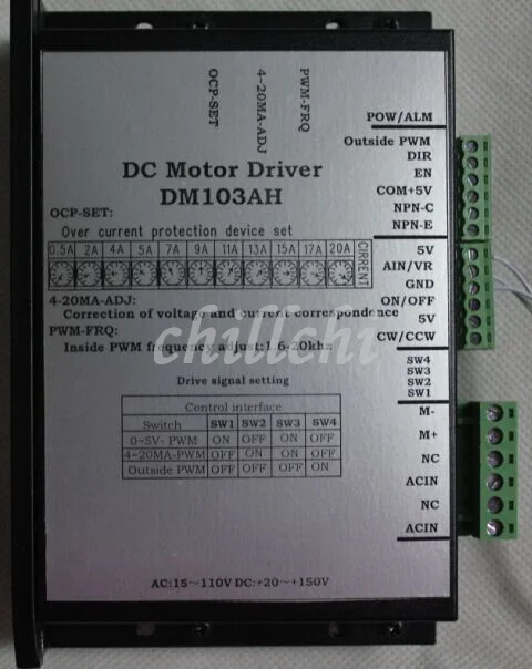 20 110 В DC щетка регулятор скорости двигателя 2000 Вт Гравировальный станок PLC MACH3