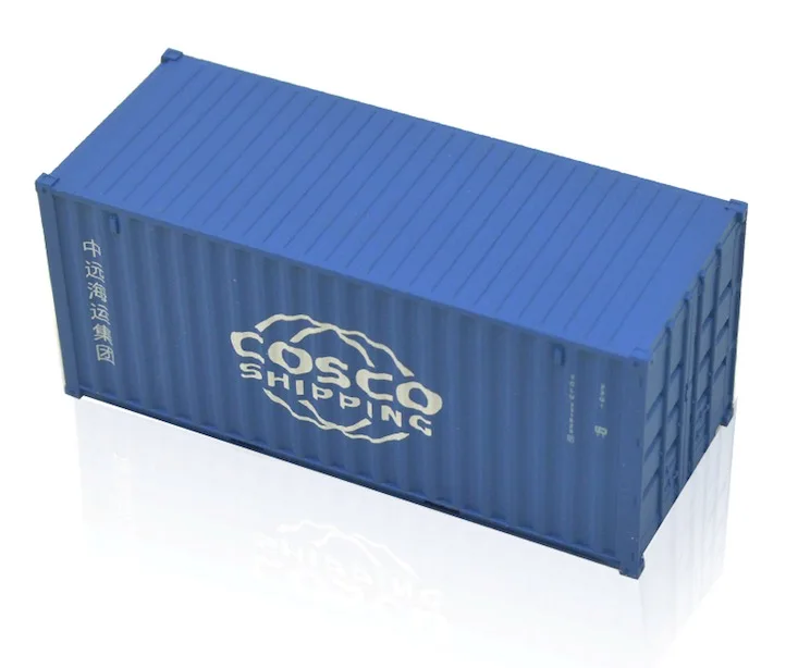 COSCO HO модель поезда 1: 87 20 футов морской контейнер Поезд Модель аксессуары грузовые автомобили - Цвет: COSCO