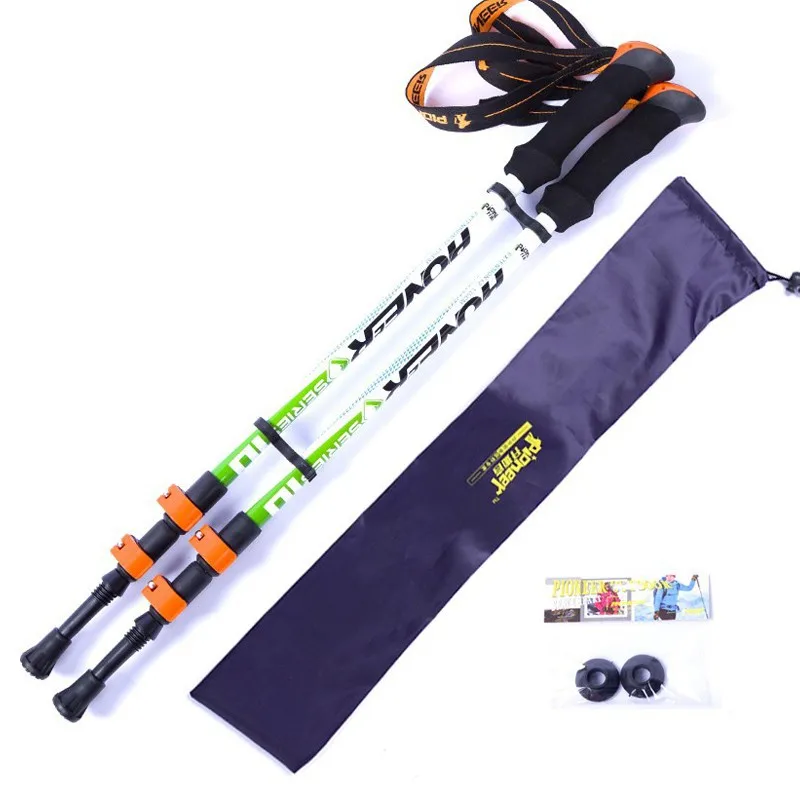 Углеродное волокно трекинговых палок 1 шт. Скорость замок телескопические стали