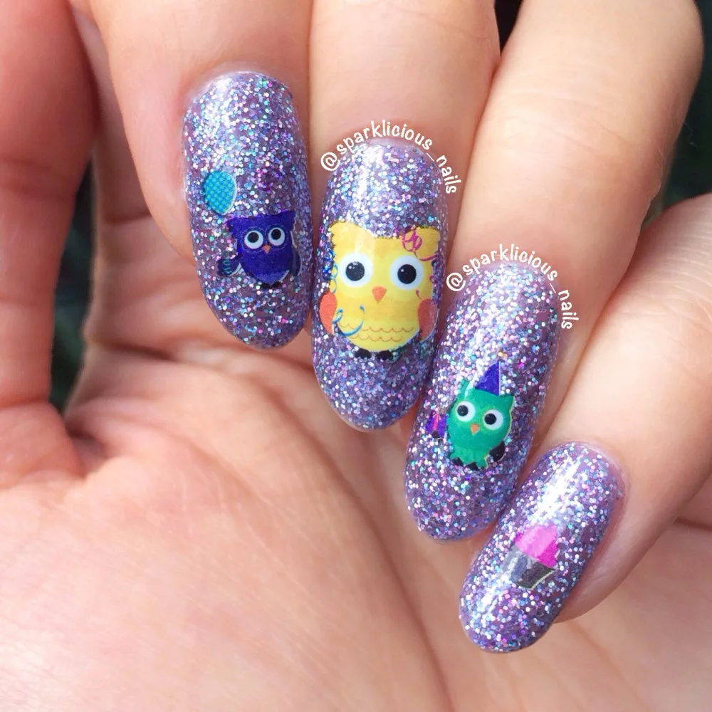 2 Моделей/Лист Мультфильм Сова Ногтей Наклейки Переводные Картинки Стикер BORN PRETTY