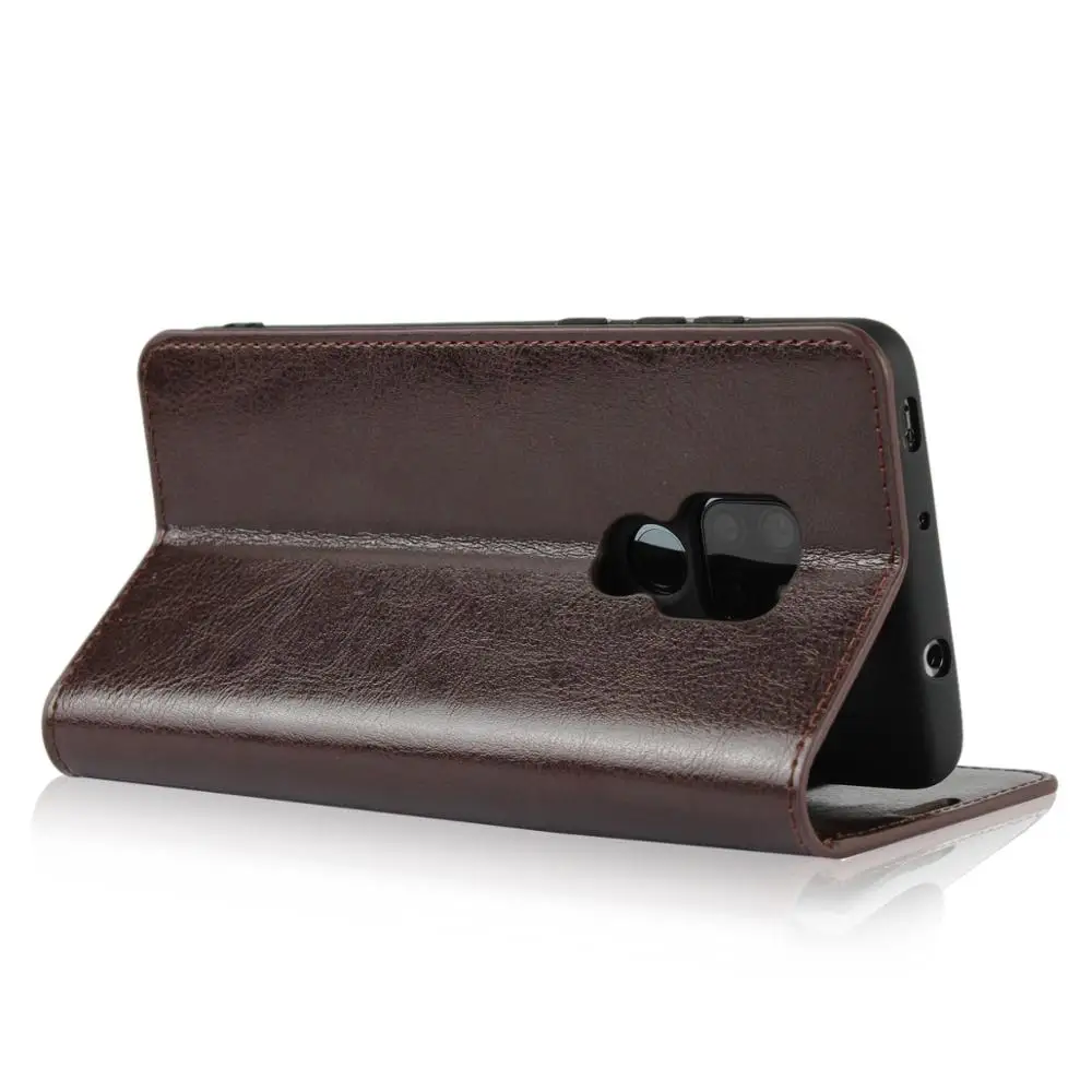 Люксовый Ультратонкий чехол-книжка LUCKBUY из натуральной кожи для телефона Huawei Mate 20