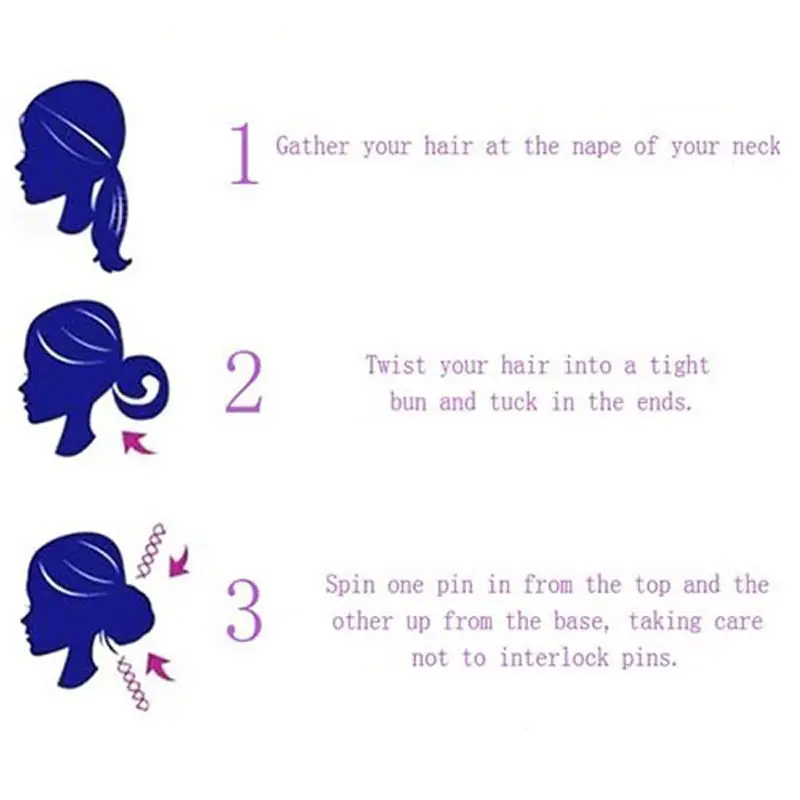 10 шт./лот женские спиральные винты для волос заколки черные брендовые новые