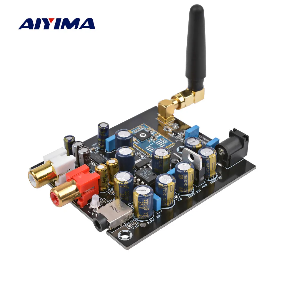 Плата Bluetooth декодера AIYIMA 5 0 CSR8675 DAC 12 В 3 мм аудио модуль без потерь с антенной для