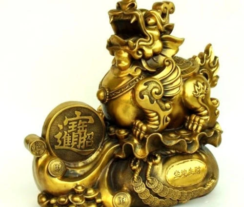 Verkauf China Sehr Schöne Messing Mythische Wilde Tier Pi Xiu Handwerk Dekorationen Statue