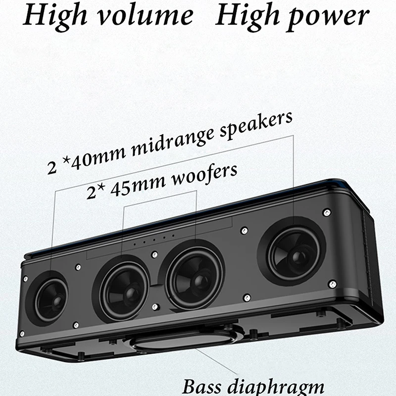8000 мАч большая батарея сенсорная кнопка HIFI портативный Bluetooth мини беспроводной супер бас динамик сабвуфер стерео Саундбар с микрофоном USB