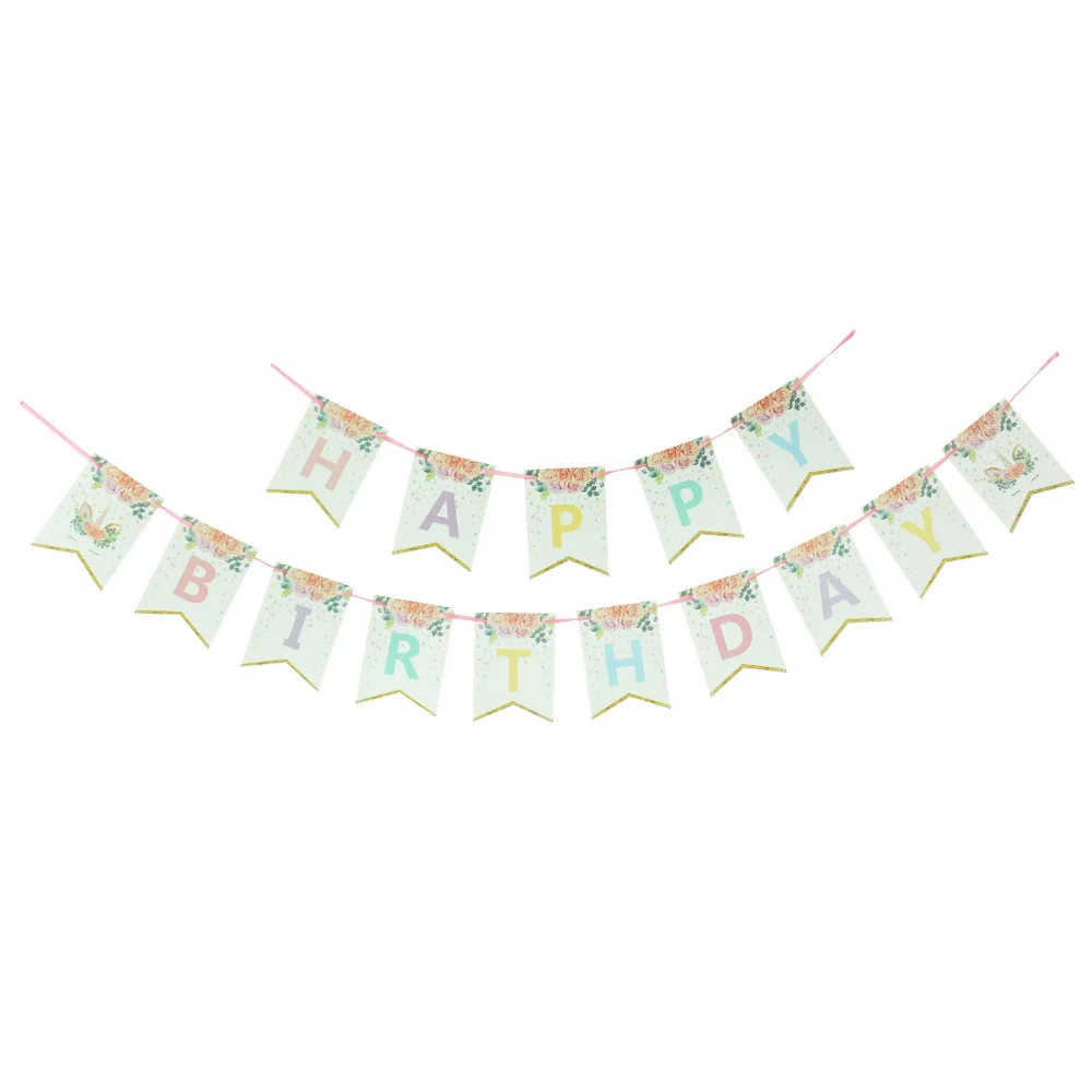 Unicorn Party Supplies Blue Color Unicorn Banner Plates Cups Napkin Cupcake Toppers Baby Shower Kids Birthday Party Decoration