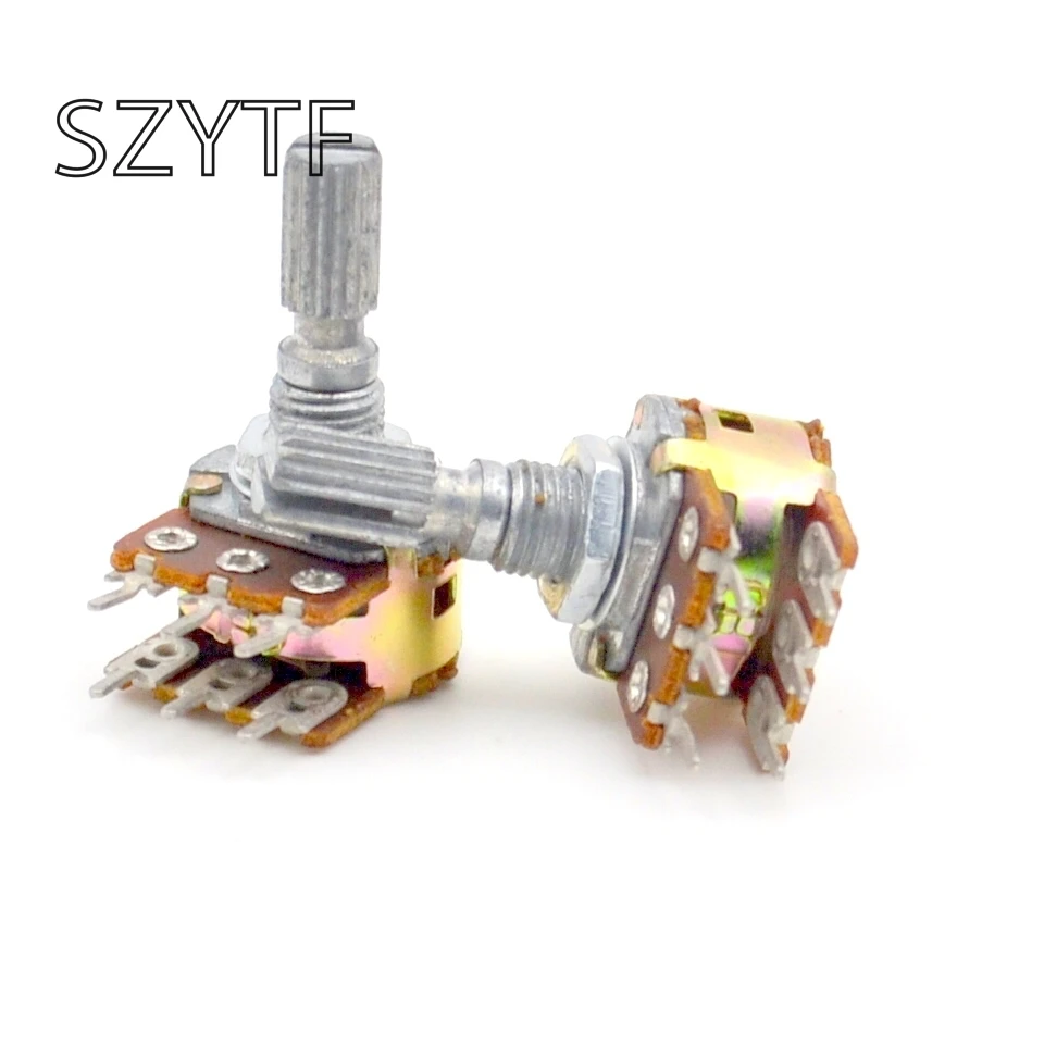 10 шт./пакет WH148 сдвоенный потенциометр B2K L: 15 мм|double potentiometer|potentiometer doublepotentiometer wh148 |