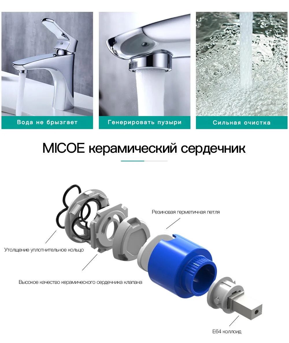 Micoe смеситель для раковины ванной комнаты смеситель для раковины Водопад Ванная комната хром холодная и горячая вода кран на бортике H-HC215