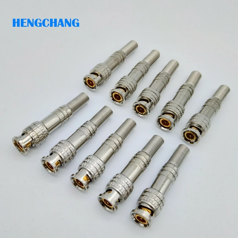 10 шт./лот SolderLess Twist Весна BNC Разъем для CCTV SYV 75 5 коаксиальный кабель|spring connector|solderless
