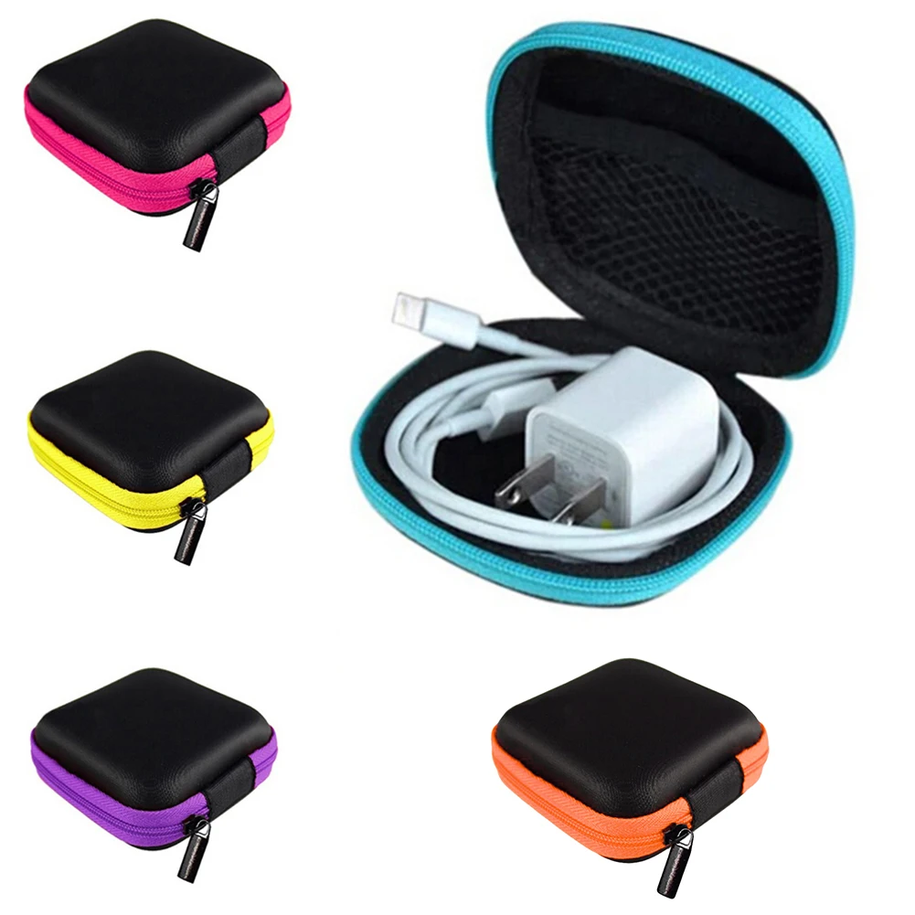 4 цвета на молнии Защитный хранение данных чехол для наушников EVA проволочные