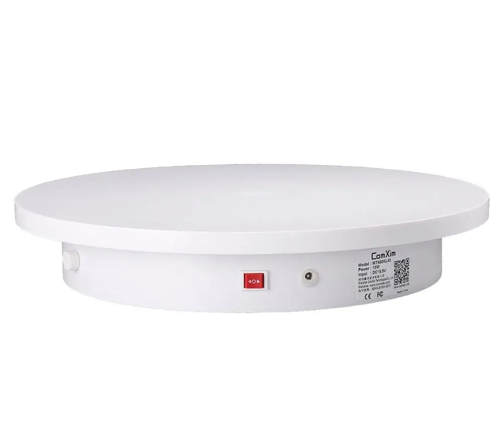 White with US plug NT400KL40 электрическая фотография поворотный стол 40 см 15.7in ручка управления скоростью, 360 градусов продукт съемки, 3D сканирование ComXim - Цвет: White with US plug