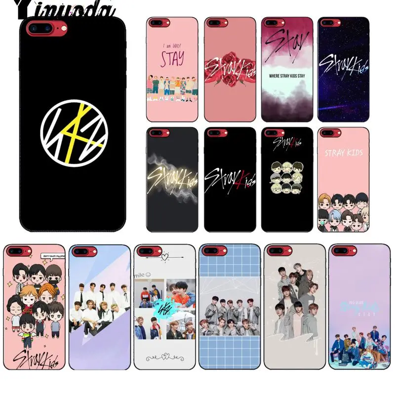 Yinuoda Stray Kids Новое поступление черный чехол для мобильного телефона iPhone X XS MAX 6 6s 7