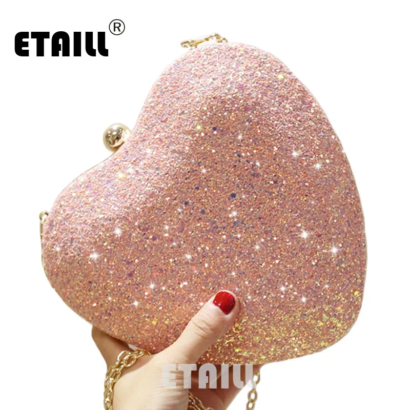 ETAILL блестящая вечерняя сумка телесного цвета с блестящими пайетками вечерние