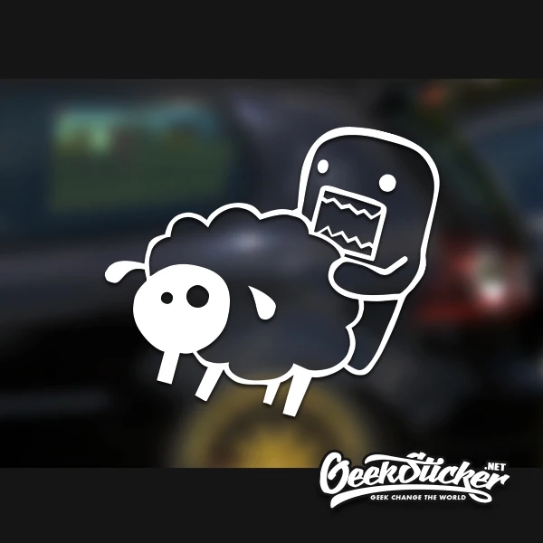 Domo kun & Sheep jdm Автомобильная наклейка светоотражающая водонепроницаемая крутые