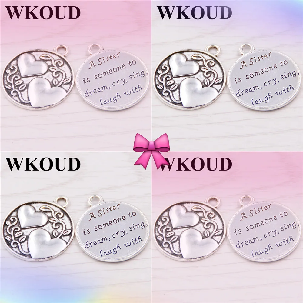 6 шт. Посеребренная сестра это кто то мечтать плакать петь смех с металлической