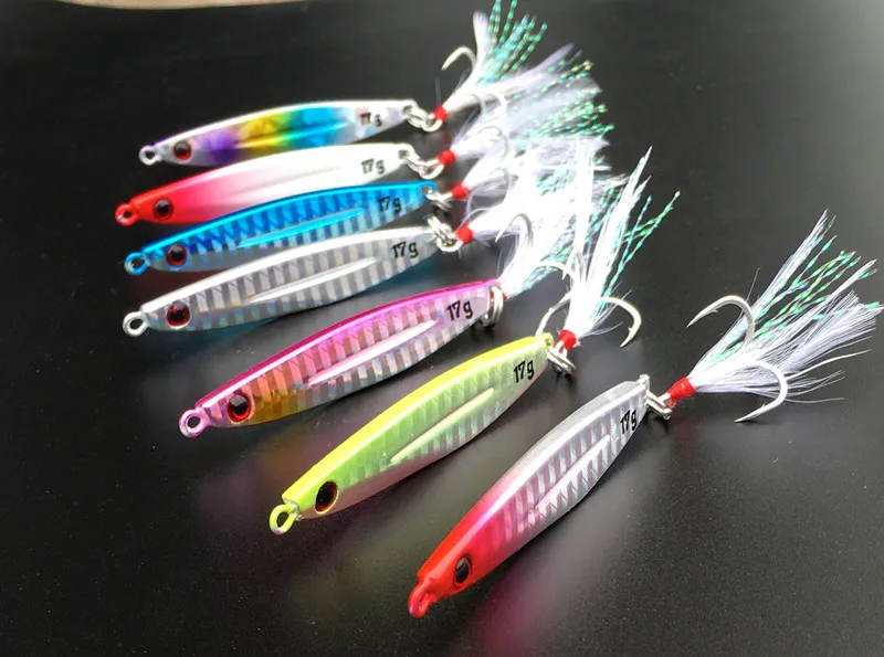 

Lot Jigbait Lures Shore Long Range Casting Jigs Fishing Lure 17g