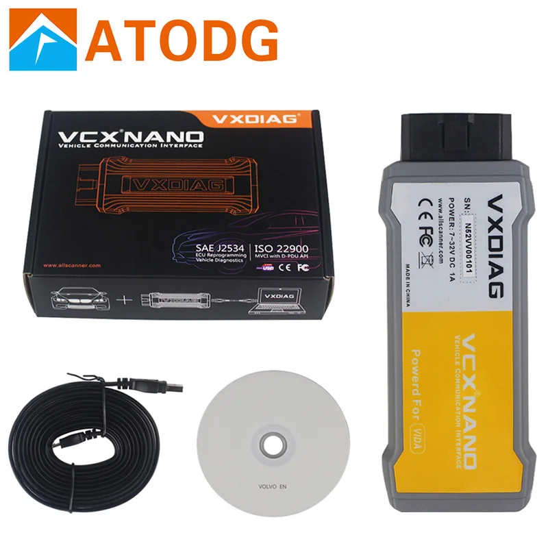 VXDIAG VCX NANO для Volvo автомобильный диагностический инструмент функция лучше чем Vida