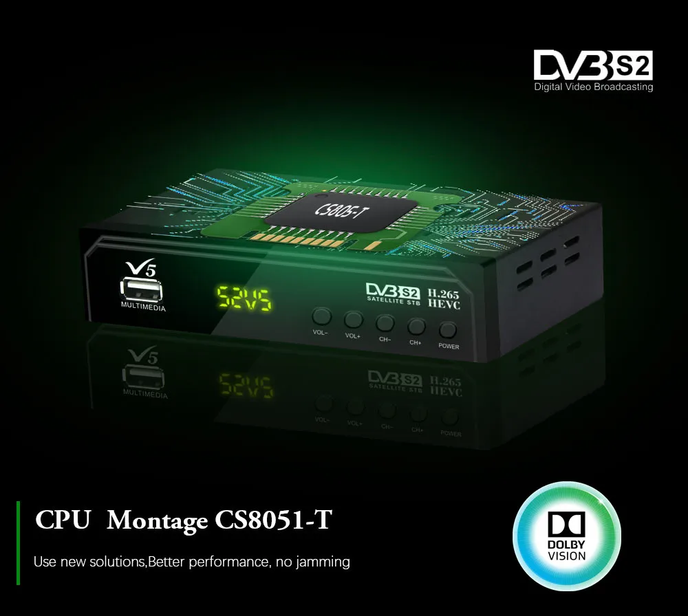 Vmade HD приемник DVB S2 рецептор цифровой ТВ-тюнер телеприставка DVB-S2 спутниковый приемник декодер поддержка Wi-Fi Youtube H.265 HEVC