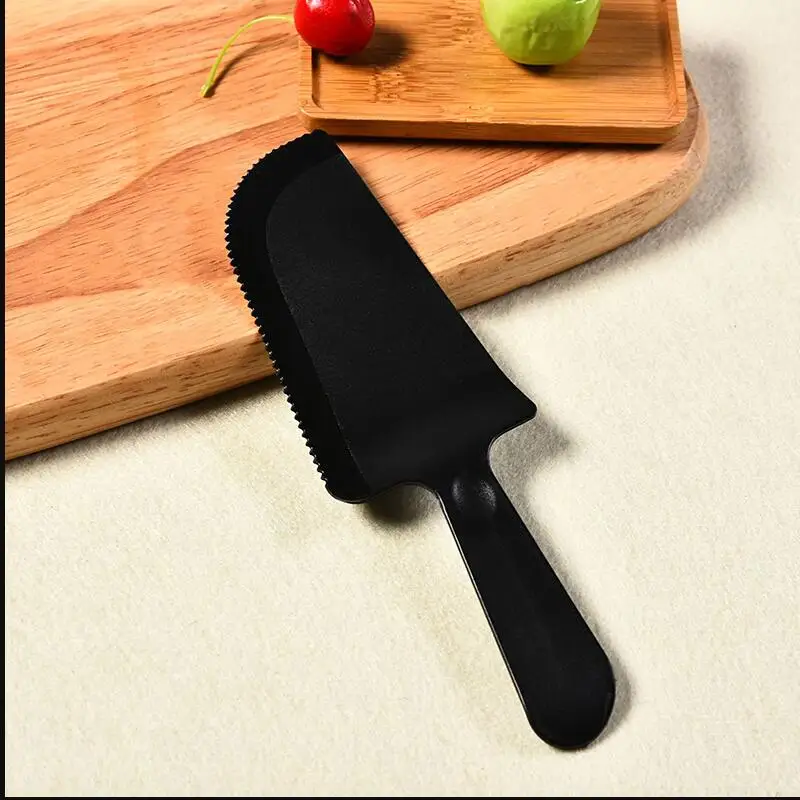 black Распродажа, новинка, популярная пластиковая лопатка для помадного торта, кондитерский нож для торта, нож для кремового торта, ровный разбрызгиватель глазури, инструмент Diy - Цвет: black