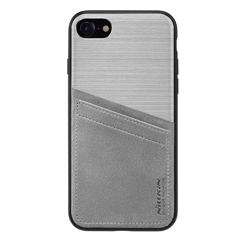 NILKIN для iphone 7 чехол NILLKIN Стильный комбинированный ретро кожаный+ Матовый металлический слот для карт задняя крышка для телефона для Apple iphone 7 - Цвет: 2