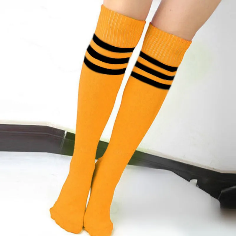 Унисекс взрослые полосатые футбольные бейсбольные чулки утолщенные выше колена